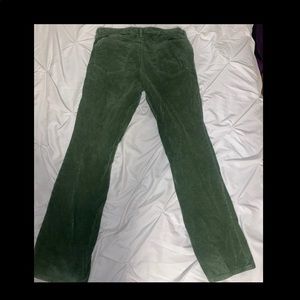 J Crew Velvet Green Pants
